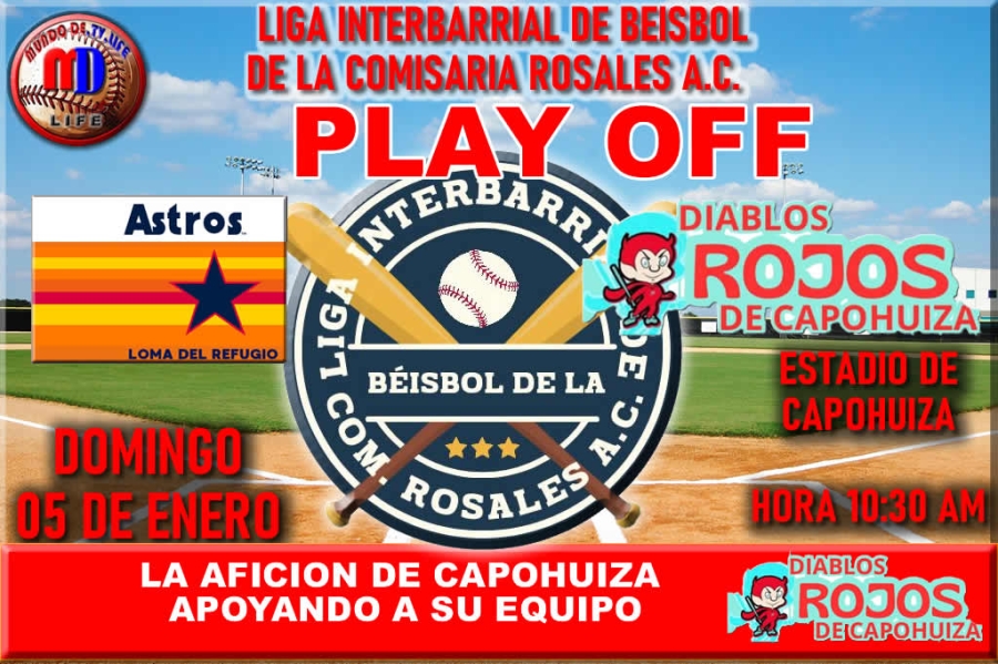 AAARRRANCAN LOS PLAY OFF EN LA LIGA INTERBARRIAL DE BEISBOL DE LA COMISARIA DE ROSALES AC