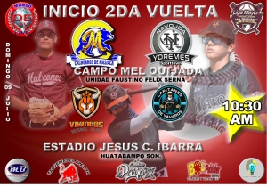 ARRANCA LA SEGUNDA VUELTA DE LA LIGA MAYOR PROMOCIONAL DE BEISBOL DEL SUR DE SONORA