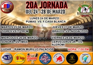 CONTINUAN LAS ACTIVIDADES EN LA Liga Nocturna de Béisbol Regional Segunda Fuerza