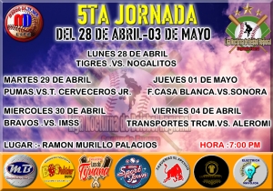 CONTINUAN LAS ACTIVIDADES EN EL Liga Nocturna de Béisbol Regional Segunda Fuerza EN NAVOJOA SONORA.