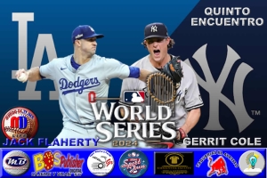 QUINTO ENCUENTRO DE SERIE MUNDIAL ENTRE YANKEES Y DODGERS