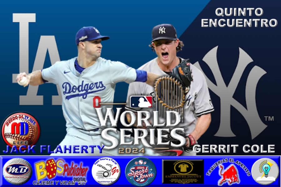 QUINTO ENCUENTRO DE SERIE MUNDIAL ENTRE YANKEES Y DODGERS
