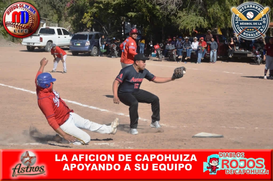 CONTUNDENTE TRIUNFO DE DIABLOS DE CAPOHUIZA EN LOS PLAY OFF DE LA LIGA INTERBARRIAL DE BEISBOL DE LA COMISARIA ROSALES A.C.